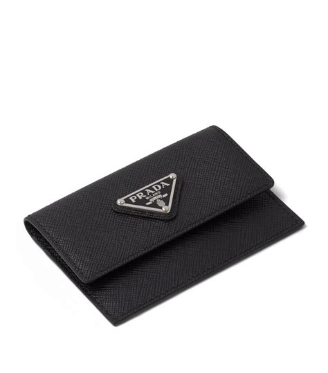 Prada Men's Saffiano Leather Card Case with Money Clip